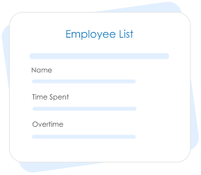 employee list with multiple reports by using OT calculations