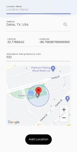 Truein App's Geofencing Dashboard